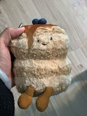 Jellycat Amuseables Pancakes Plush Bag Charm Keychain NWT